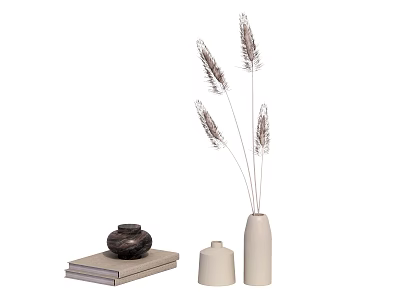 Modern Ornaments Combination Dead Branch Vase Floriculture Book Ornaments Combination 3d model