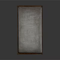Simple Wooden Bed Frame With Headboard Footboard And Gray Mattress For Bedroom