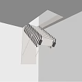 retractable stairs attic small space 3d model