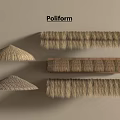 Poliform Natural Thatch Sunshades With Various Designs For Outdoor Patio Spaces