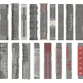 Industrial Wind Columns Damaged Columns Concrete Columns Square Columns Iron Mesh Decorative Columns Grid Decorative Columns 3d model