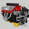 modern engine 3d model