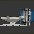 Precision Metallic Equipment With Circular Blue Edge And Flat Platform Support Structure