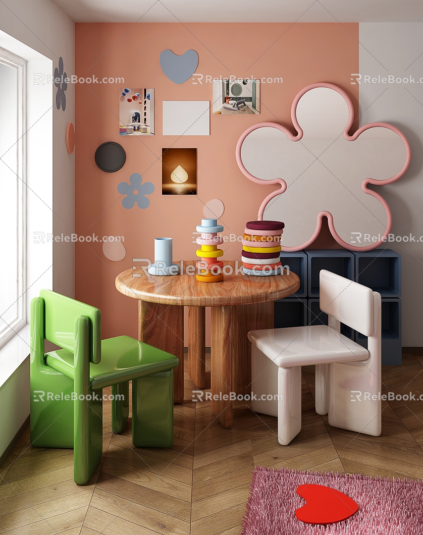 Modern Children's Tables and Chairs 3d model