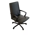 Modern Technology Exhibition Hall Featuring Black Office Chair With Wheels And Armrests