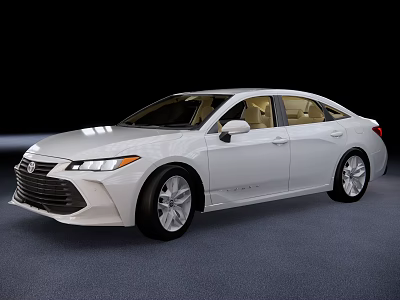 White Modern Sedan With Four Doors Light Interior And Silver Wheels 3d model
