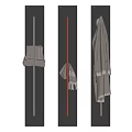 Stylish Modern Clothes Hanger With Metal Frame And Soft Towels Hanging On Wall