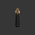 Copper And Black Revolver Featuring Intricate Engravings Mechanical Details Textured Grip And Decorative Design Elements