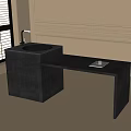 Modern island table 3d model
