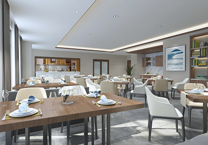 Modern Restaurant 3d model