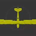 Vintage Biplane Passenger Plane With Light Blue White Camouflage Cross Insignia Dark Background Reflection