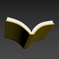 Cartoon book unfolded book 3d model