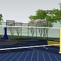 Football Field Layout Design With Running Track Marked Lines And Surrounding Trees