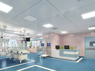 Modern ward newborn baby 3d model Modern ward newborn baby 3d model