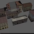 Multiple European-style Architecture Models Featuring Various Roof Designs Windows And Doors
