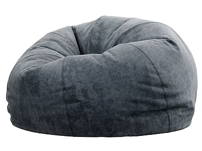 Gray Velvet Bean Bag Chair For Comfortable Modern Living Room Seating 3d model