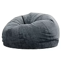 Gray Velvet Bean Bag Chair For Comfortable Modern Living Room Seating
