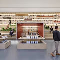 Library Art Ladder Book Bar Reading Area Bookcase Urban Study Leisure Area 3d model