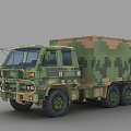 Military tram supply tram military command vehicle military shelter vehicle communication vehicle logistics support vehicle 3d model