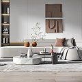 Modern Sofa Coffee Table Combination Sofa Coffee Table 3d model