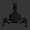 Mechanical Scorpion Robot With Metallic Body Long Tail And Sharp Claws 3d model