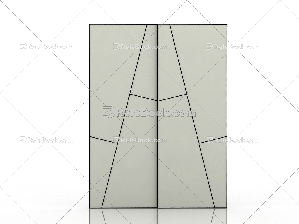 Wardrobe sliding door 3d model