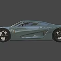 Blue Luxury Supercar With Sleek Aerodynamic Body Black Wheels And Modern Headlights