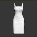 White Fitted Dress With Spaghetti Straps Ruched Waist And Elegant Silhouette