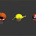 Three Playful Cartoon Carrot Characters With Funny Faces And Decorative Details