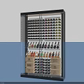 Wine Cooler With Glass Door Display And Layered Multiple Bottles Storage