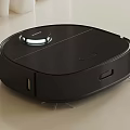 Black Robot Vacuum Cleaner With Modern Design For Smart Home Cleaning