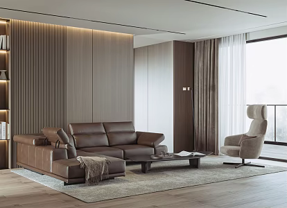 modern living room 3d model