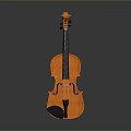 Elegant Wooden Violin With Glossy Brown Finish And Intricate String Design For Daily Use