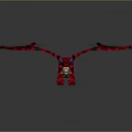 Red And Blue Dragon Game Movie Character With Detailed Wings And Scaled Body