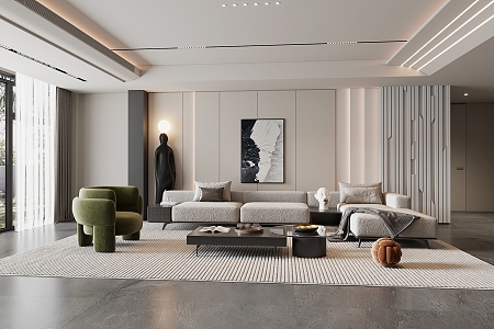 Modern Living Room Simple Living Room 3d model