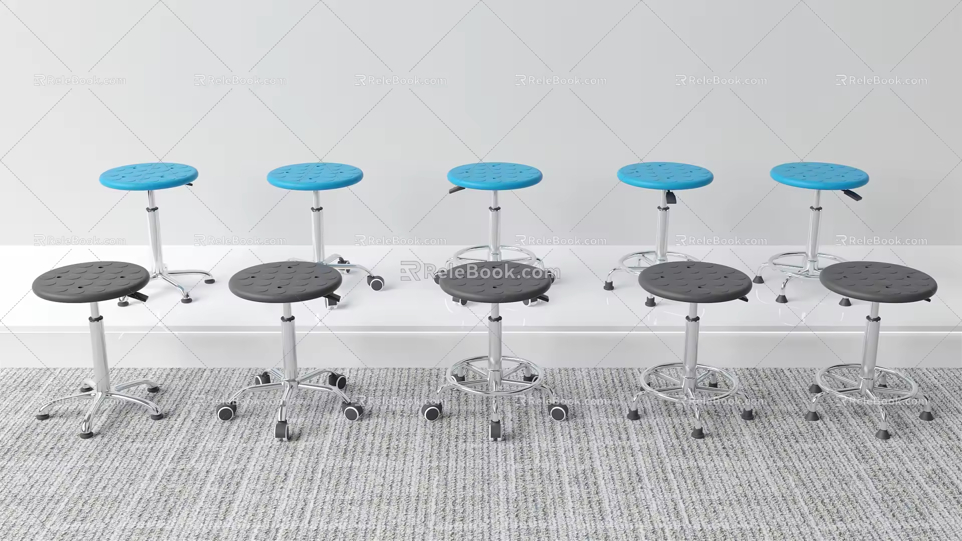 Modern Bar Stool Student Experiment Stool 3d model