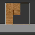 Wooden Spiral Staircase In Architectural Model With Handrail Connecting Indoor Floors