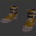 Yellow Daily Life Boots With Straps And Buckles Practical Vintage Style Footwear