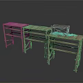 Industrial Equipment Metal Frame Folding Workbenches with Various Sizes for Workshop Use