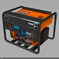 Scania Portable Power Generator With Black Orange Design Control Panel And Wheels