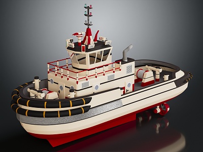 Modern fishing boat small fishing boat cartoon fishing boat 3d model