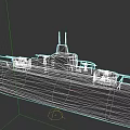 Military Submarine K-21 Side View Featuring Dark Hull And Weapon Systems 3d model