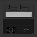 ROG SOLO Gaming PC Case with Black Red Modern Design and Ventilation Grilles