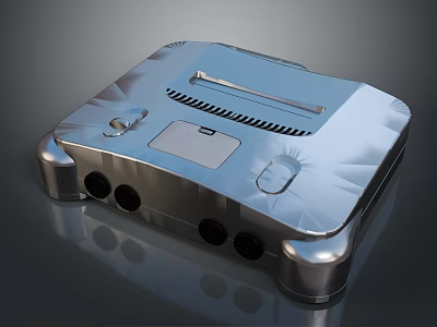 Sleek Silver Desktop Computer Case With Cooling Vents And USB Ports 3d model