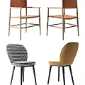 Modern Dining Chairs For Interior Design With Upholstered Seats Wooden Metal Legs