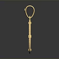 Golden Coin Shaped Pendant With Portrait Inscription And Top Diamond Decoration