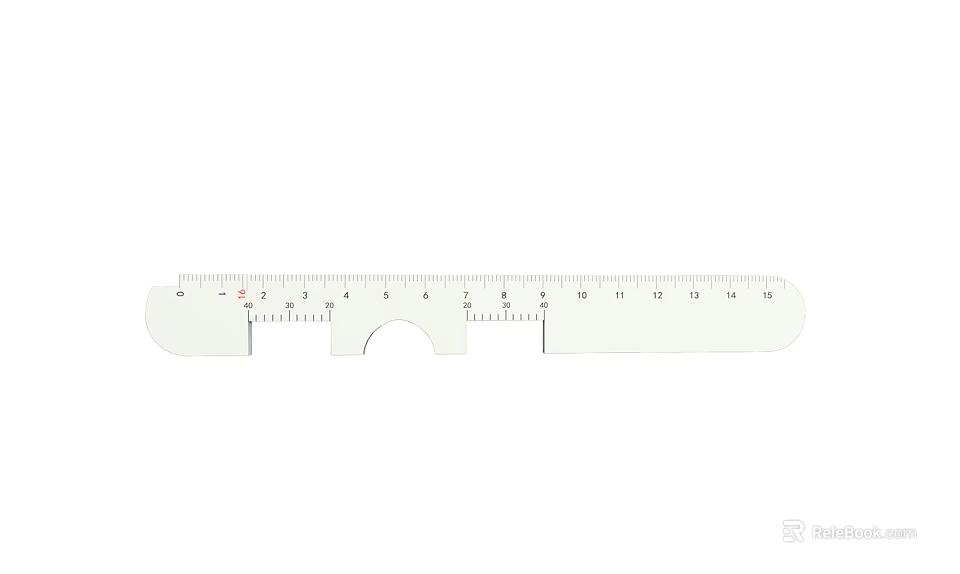 Industrial Measuring Ruler Tool With Clear Scale And Precision Design Features 3d model 