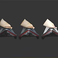 Triangular Road Construction Warning Signs With Worker Graphics And Reflective Base