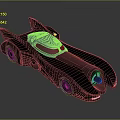 Black Futuristic Batmobile Concept Car 3D Model With Aerodynamic Streamlined Design 3d model