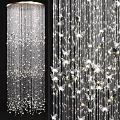 Elegant Modern Chandelier With Crystal Strings And Butterfly Decorations For Interior